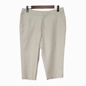 Coldwater Creek Natural Fit Tan Double Cloth Crop Pants Size 12P